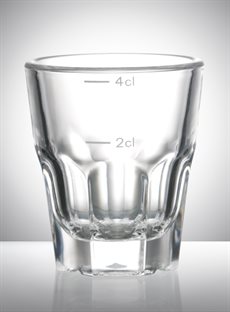 Shot glas - 2/4 cl - 4 cl - brudsikkert glas