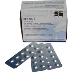 DPD nr 3 Photometer/Scuba, Total klor test tabletter 250 stk