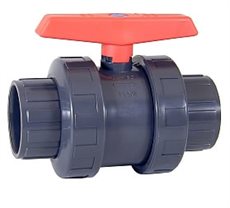 PVC-U PN-10 BALL VALVE (PE-EPDM) solvent socket D. 50